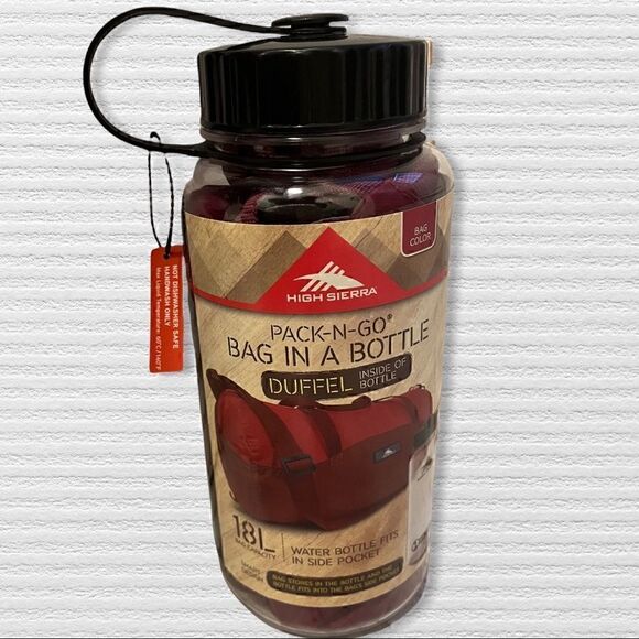 High Sierra Red Duffle In A Bottle - Picture 1 of 3